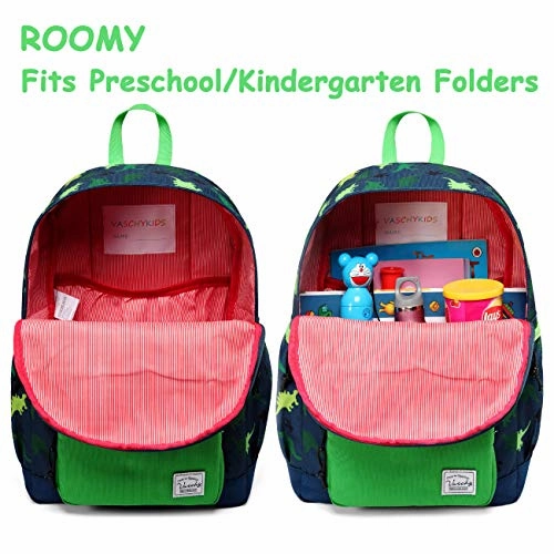 Backpack for Boys, VASCHY Cute Lightweight Water Resistant Preschool Backpack for Boys and Girls Kindergarten Bookbag Dinosaur