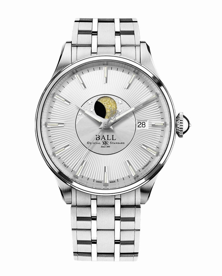 Ball Trainmaster - Moon Phase NM3082D-SJ-SL