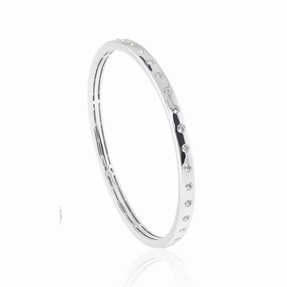 Bella Bangle in White Topaz