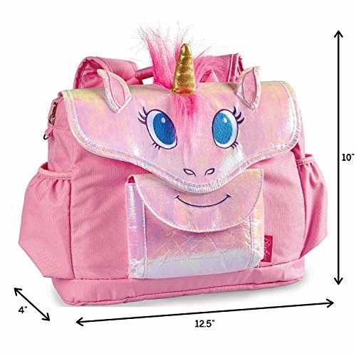 Bixbee Kids Backpack, Unicorn Backpack for Girls & Boys, Water Resistant Backpack with Pockets, Durable Zippers & Easy Carry Design - Perfect Size Children's Bookbag for School and Travel.