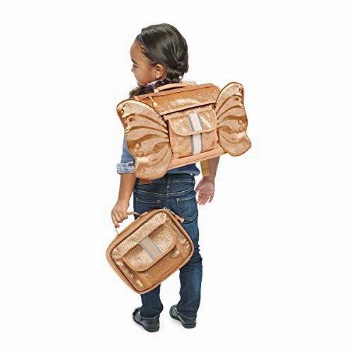 Bixbee Kids Lunchbox and Backpack, Water Resistant Backpack and Lunch Bag for Girls and Boys with Pockets, Durable Zippers & Easy Carry Design - Perfect Size Coordinating Set for School and Travel