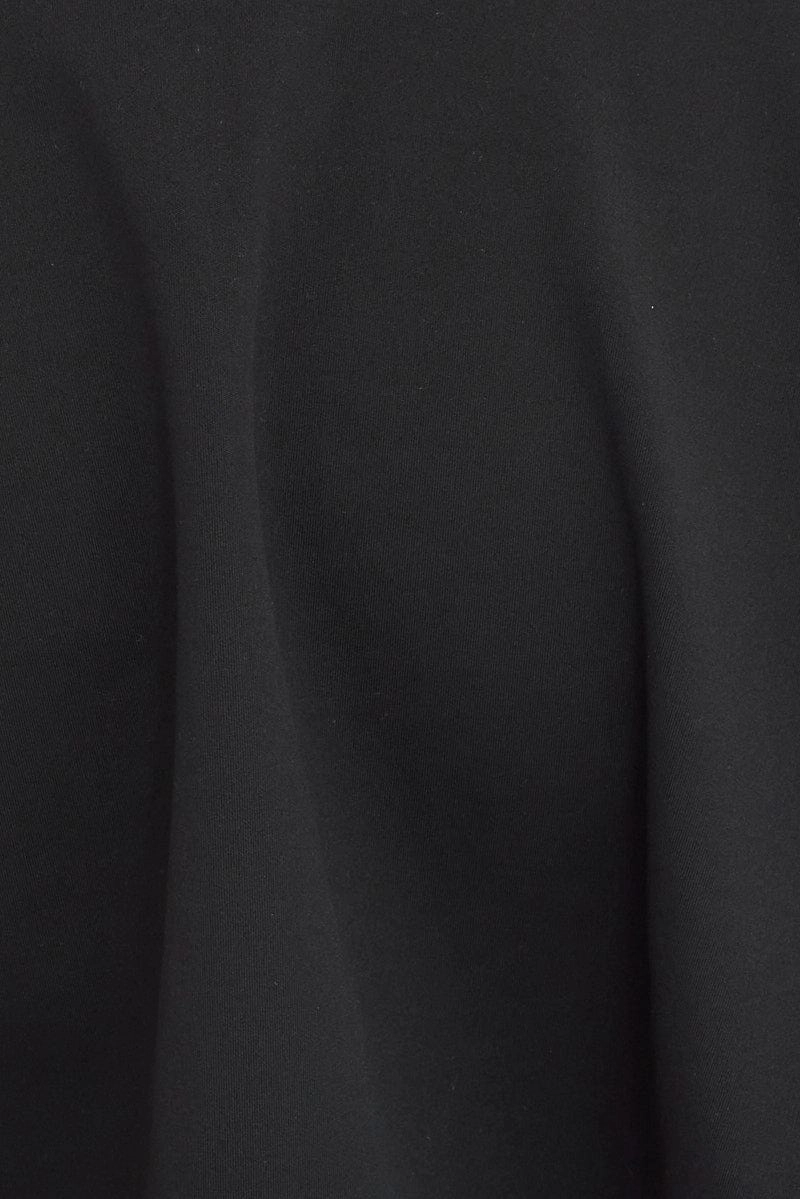 Black Flare Mini Skort Skirt
