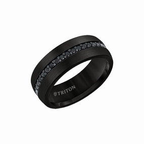 Black Sapphire Tungsten Band