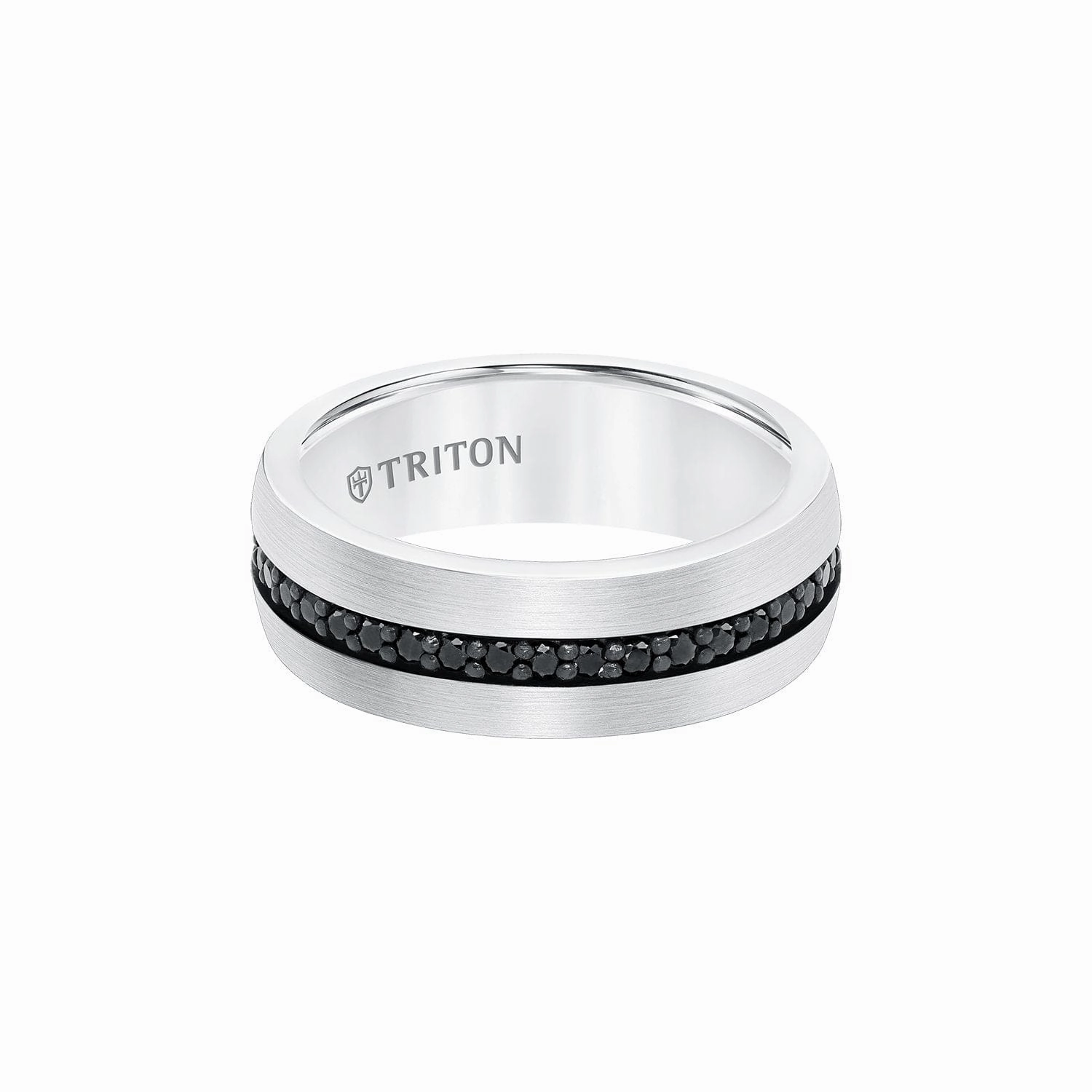 Black Sapphire White Tungsten Band