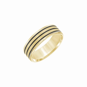 Black Stripe 7mm Band