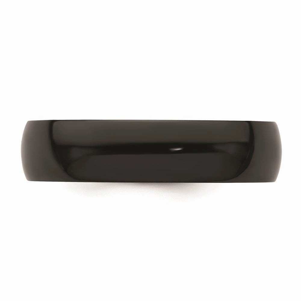 Black Zirconium Polished 6mm Band | ZCR108
