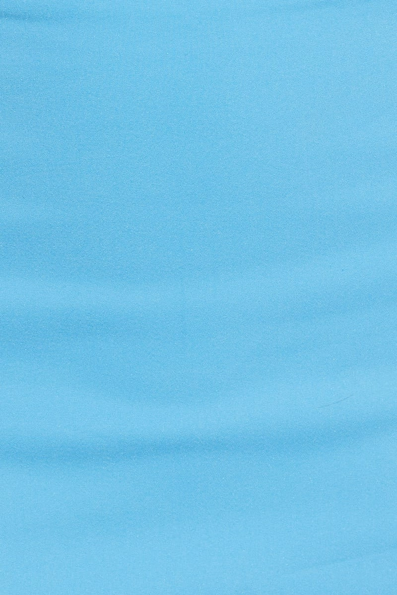 Blue Mini Skirt High Rise Front Split