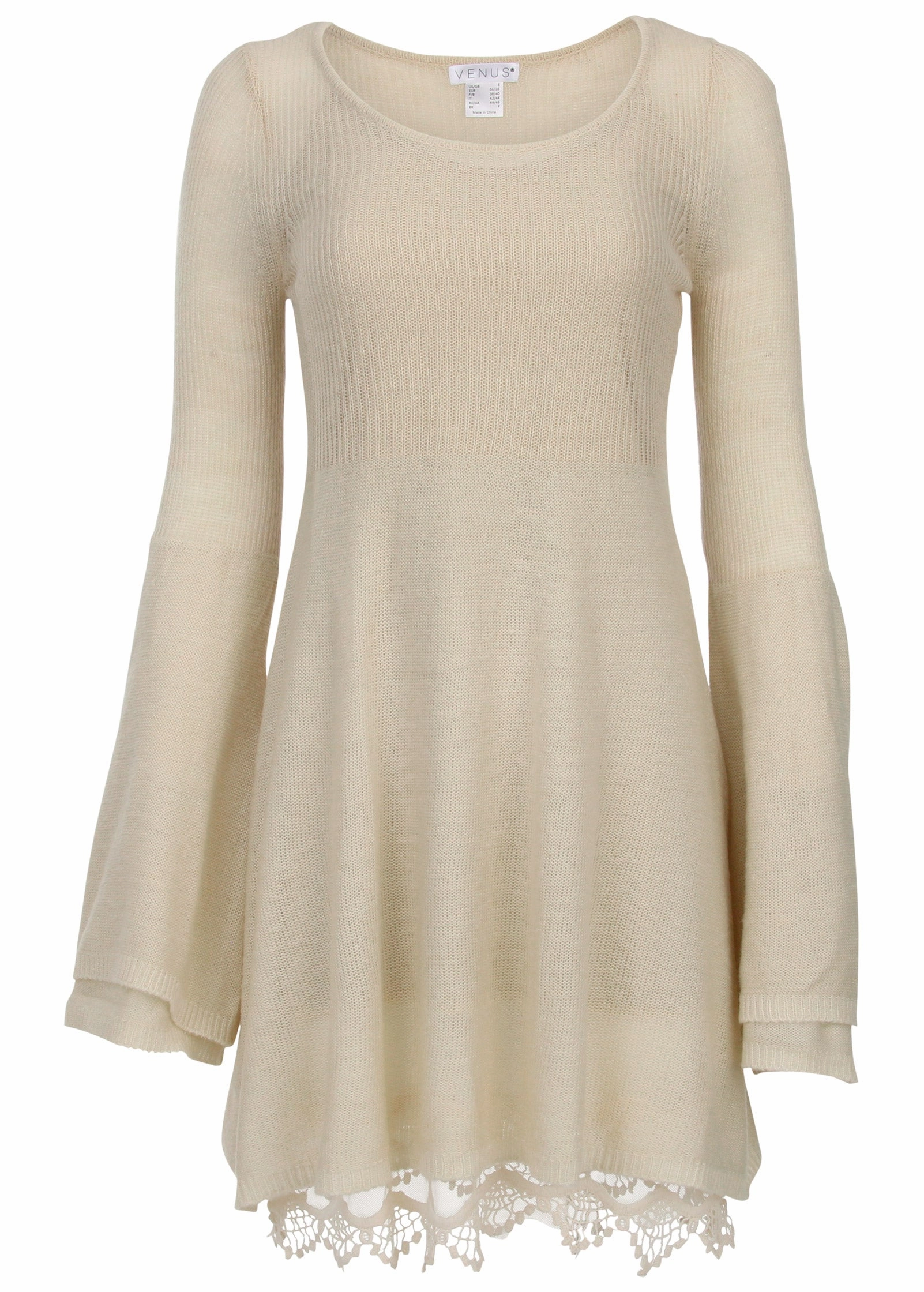 Boho Sweater Dress - Oatmeal