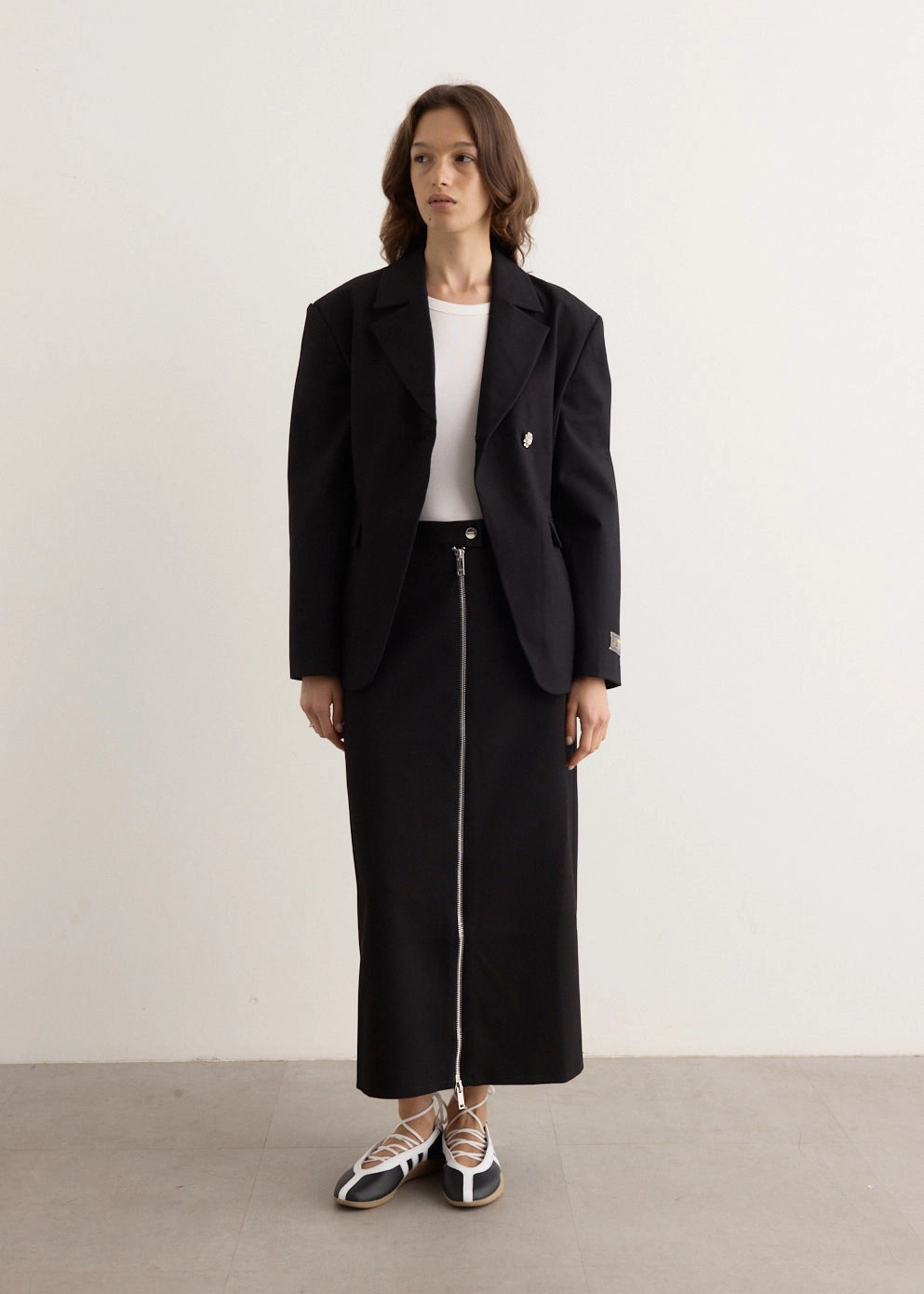 Bonded Crepe Long Skirt