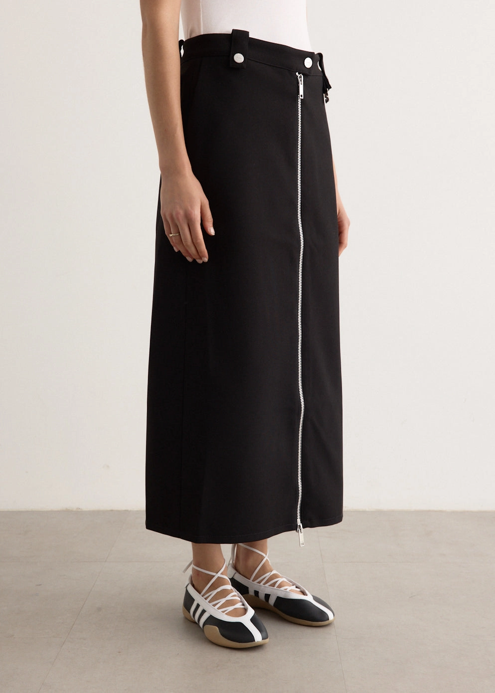 Bonded Crepe Long Skirt