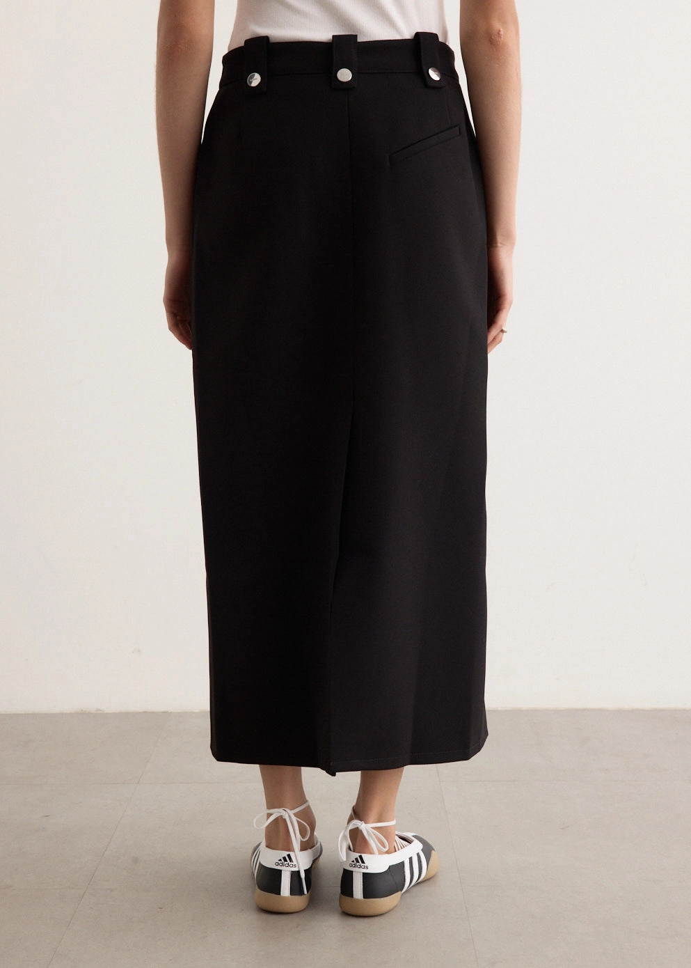 Bonded Crepe Long Skirt