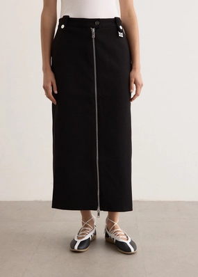 Bonded Crepe Long Skirt