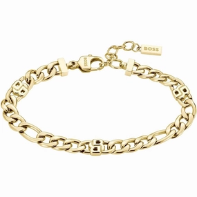 Boss Jewellery Ladies Double B Infinite Gold Plated Bracelet 1580635