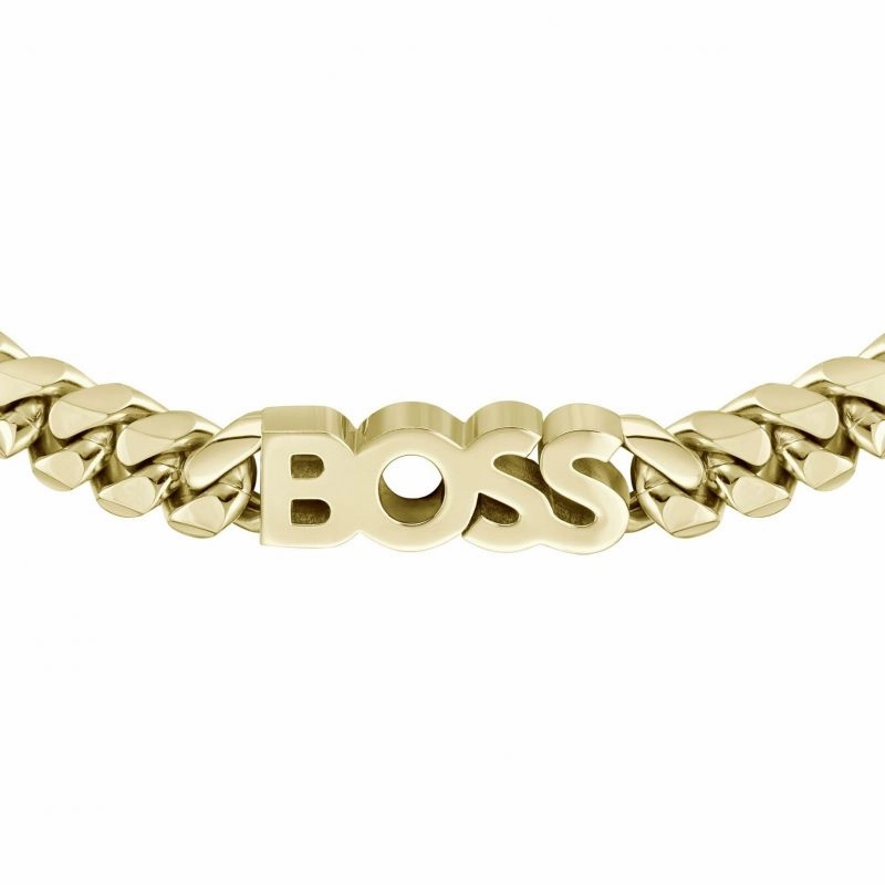 Boss Jewellery Mens Gold Plated Bracelet 1580505M