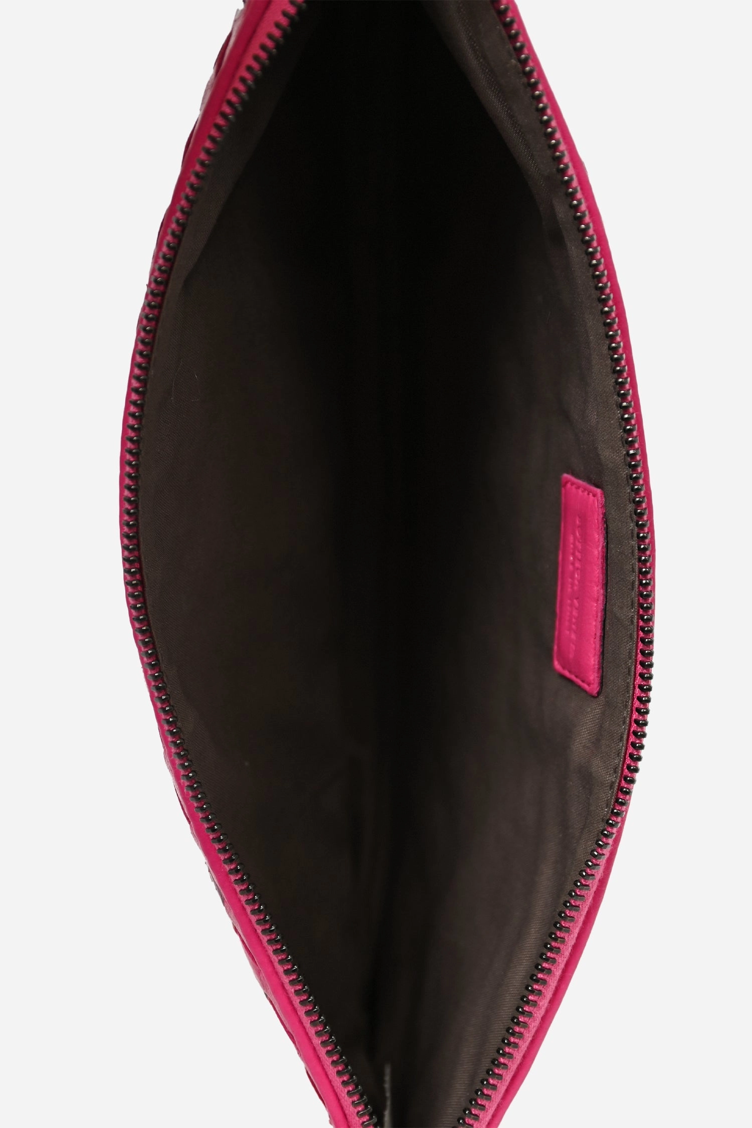Bottega Pink Python/Leather Intrecciato Zip Pouch
