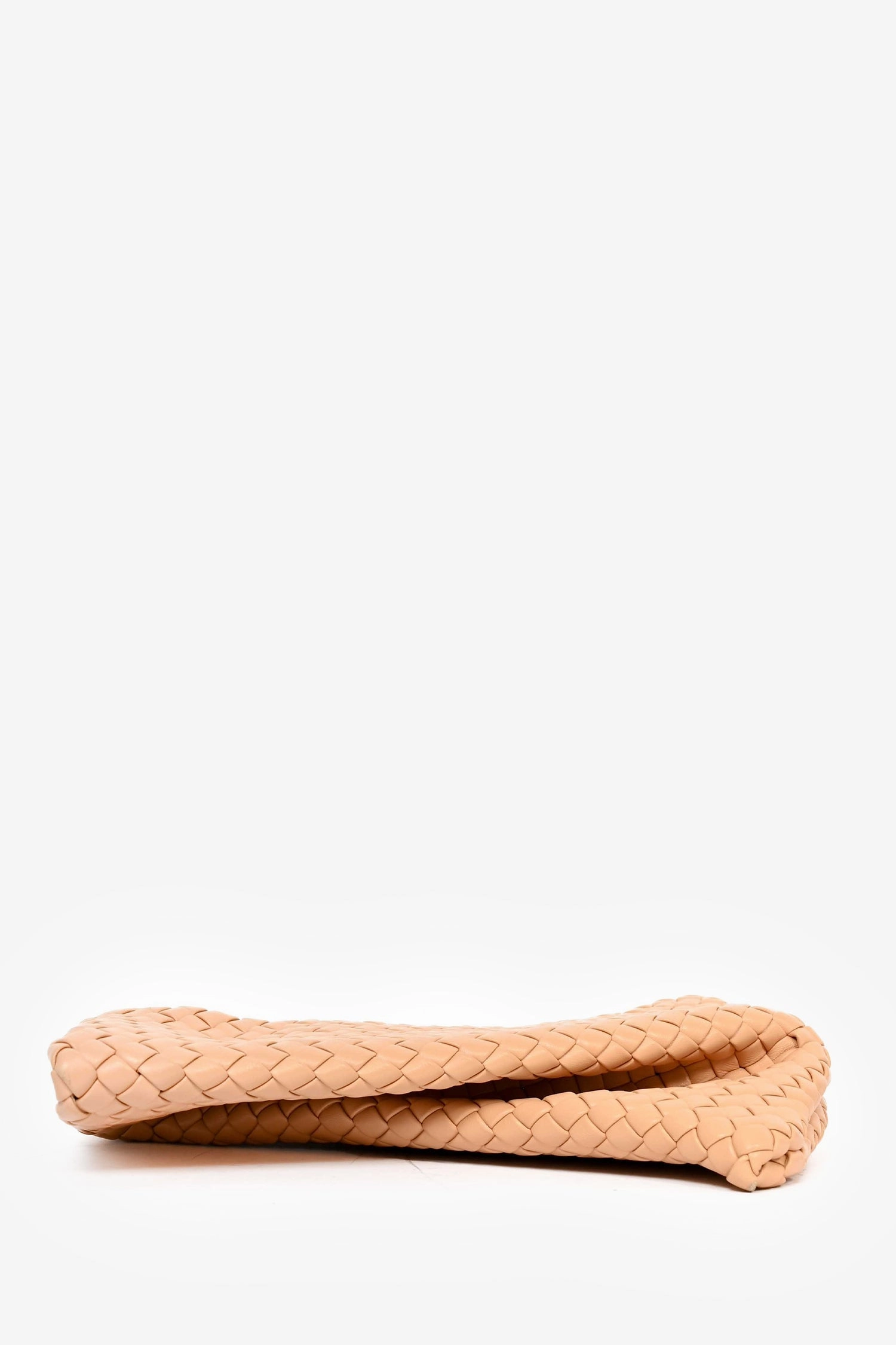 Bottega Veneta Beige Intrecciato Crisscross Clutch