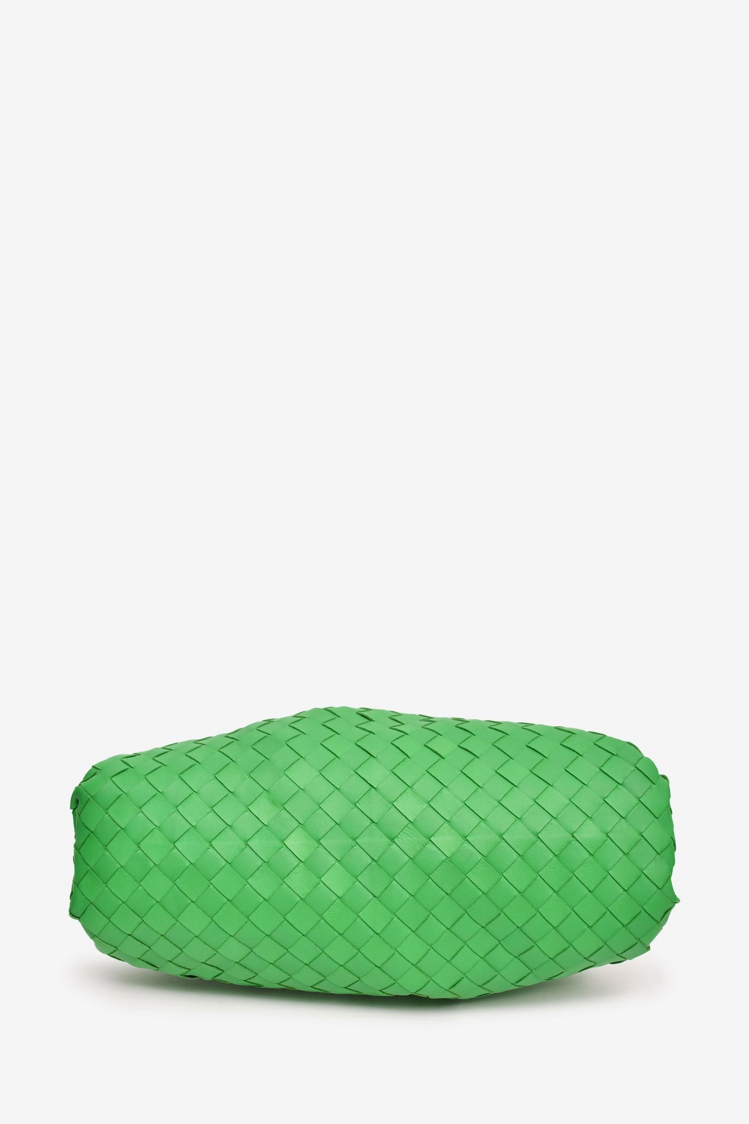 Bottega Veneta Green Leather Intrecciato Pouch