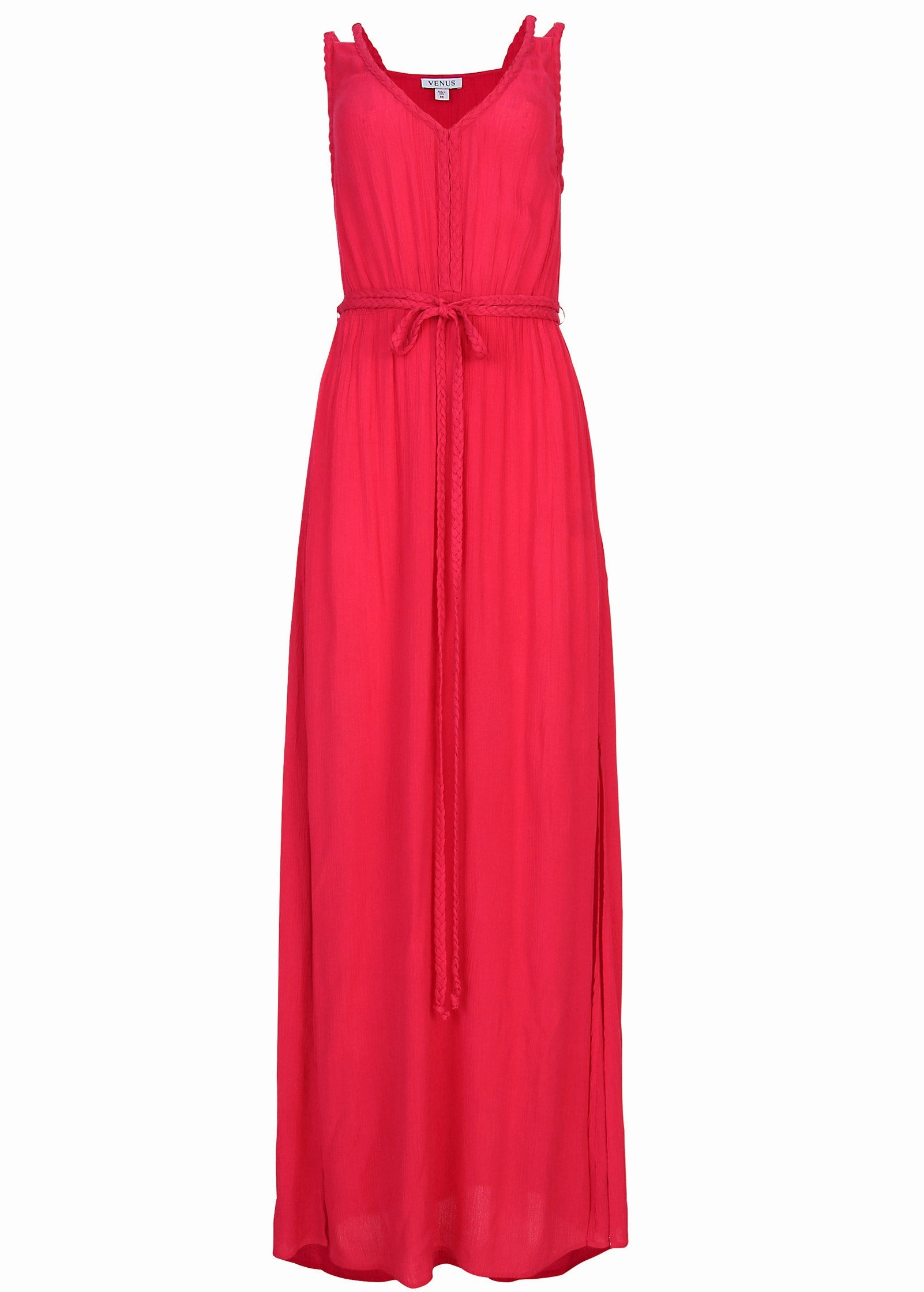 Braided Detail Maxi Dress - Barberry