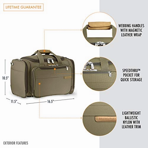 Briggs & Riley Baseline-Deluxe Travel Tote Bag, Olive, One Size