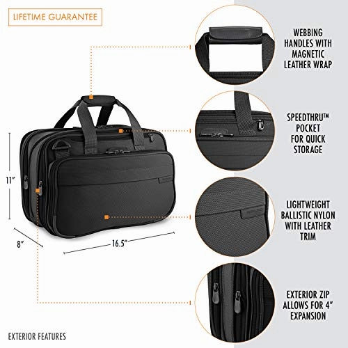 Briggs & Riley Baseline-Expandable Cabin Bag, Black, One Size