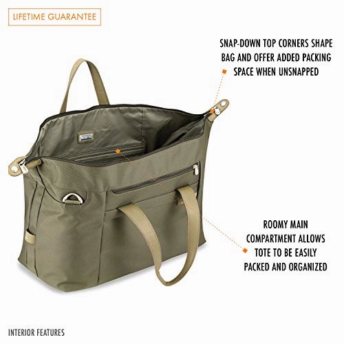 Briggs & Riley Baseline-Large Travel Satchel, Olive, One Size