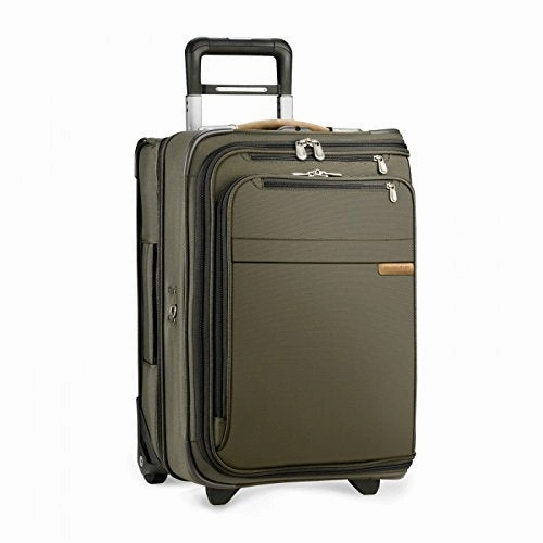 Briggs & Riley Baseline-Softside Carry-On Wheeled Upright Garment Bag, Olive, One SIze
