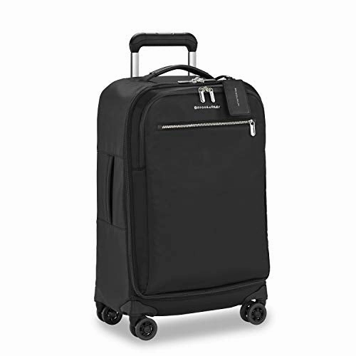 Briggs & Riley Rhapsody-Softside Spinner Luggage, Black, Tall Carry-On 22-Inch