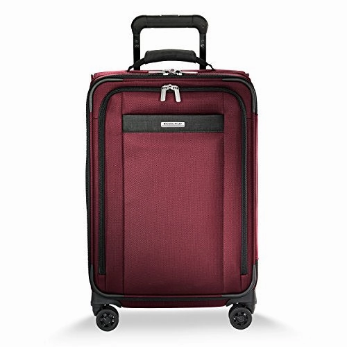 Briggs & Riley Transcend-Softside Carry-On Spinner Luggage, Merlot, 22-Inch