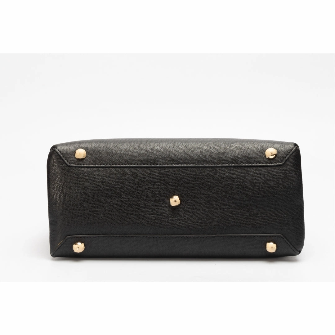 Burberry Leather and House Check Fabric Medium Banner Satchel