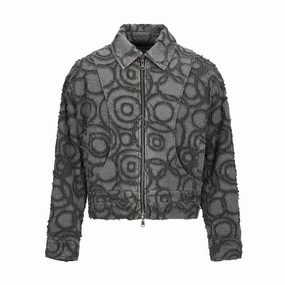 Burn-Out Dyed Zip-Up Jacket 'Charcoal'