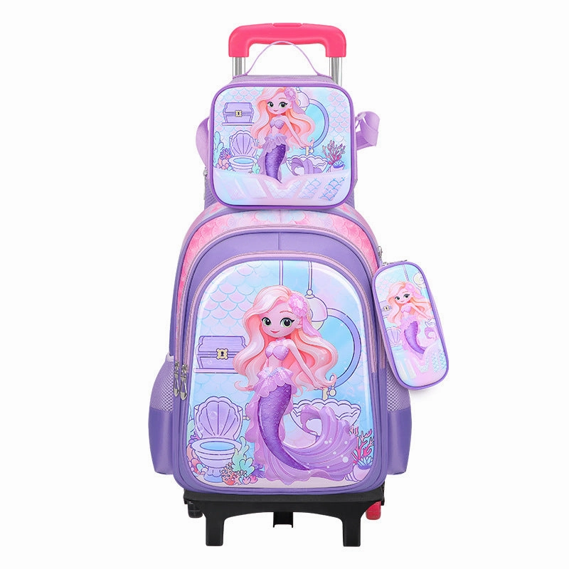 Can hold tie rod schoolbag lunch bag pencil case three-piece set