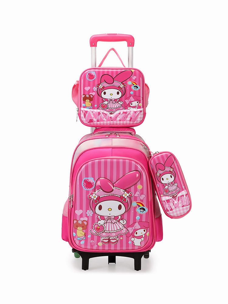 Can hold tie rod schoolbag lunch bag pencil case three-piece set