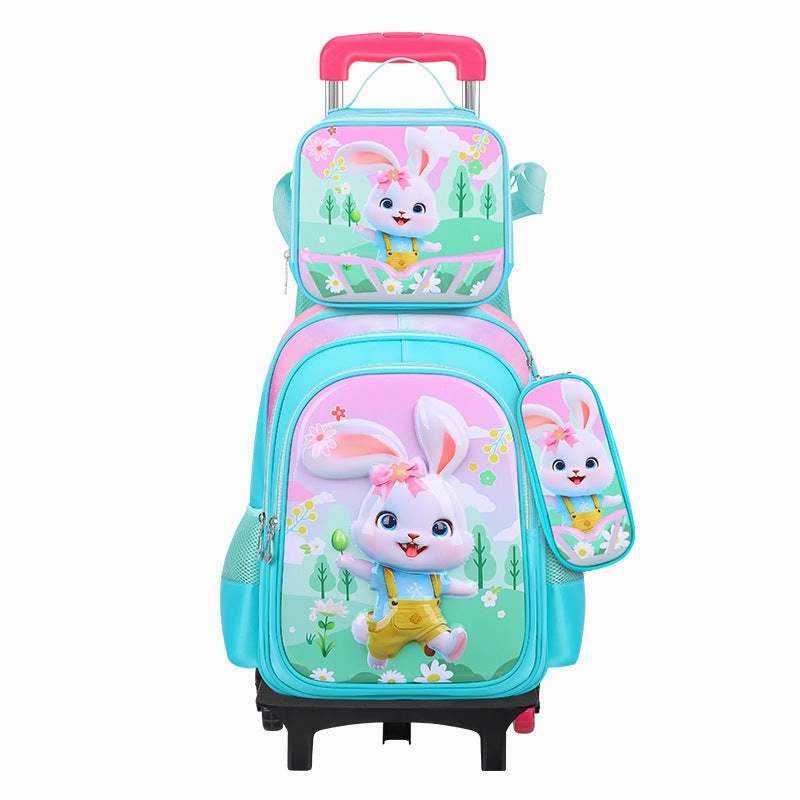 Can hold tie rod schoolbag lunch bag pencil case three-piece set