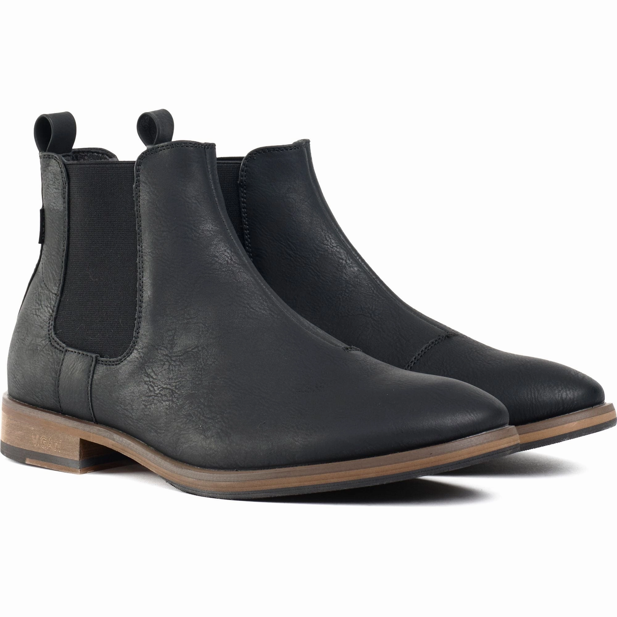 Cardamom Men's Vegan Leather Chelsea Boots | Black