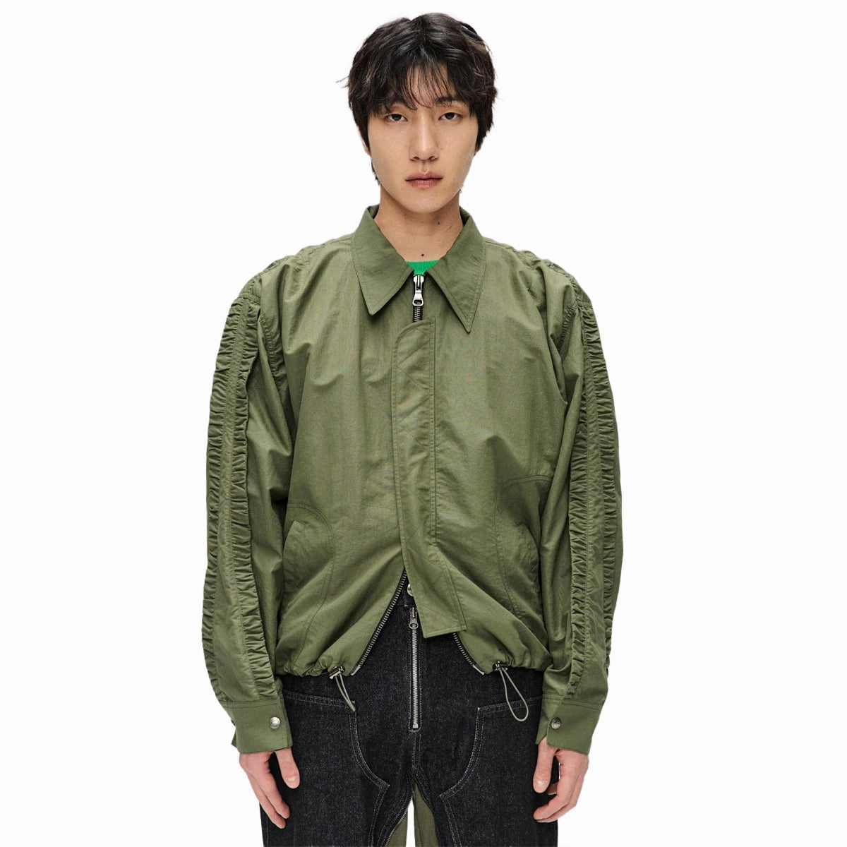 Cardigan Zip-Up Jacket 'Khaki'