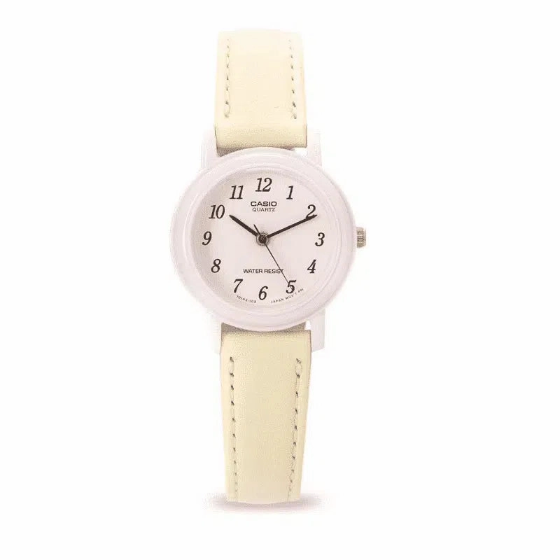 Casio Analog LQ-139L-9B Yellow Leather Strap Women's Watch