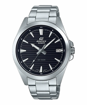 Casio Edifice 3 Hands Analog Black Dial EFV140D-1A