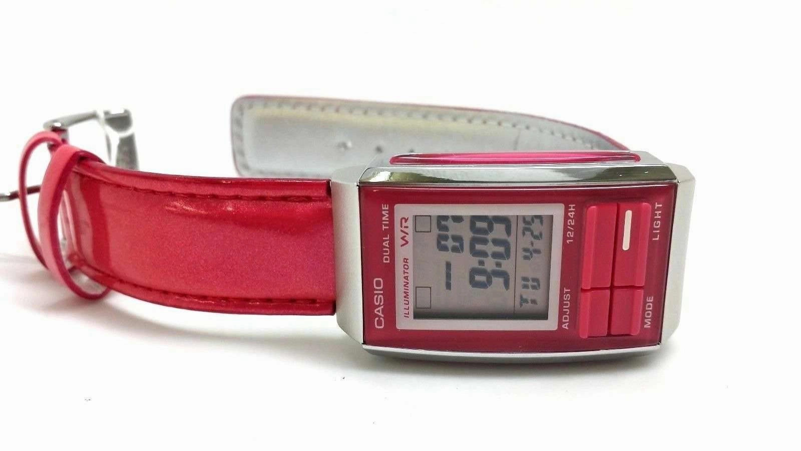 Casio Futurist LA-201WBL-4A Pink Leather Strap for Women