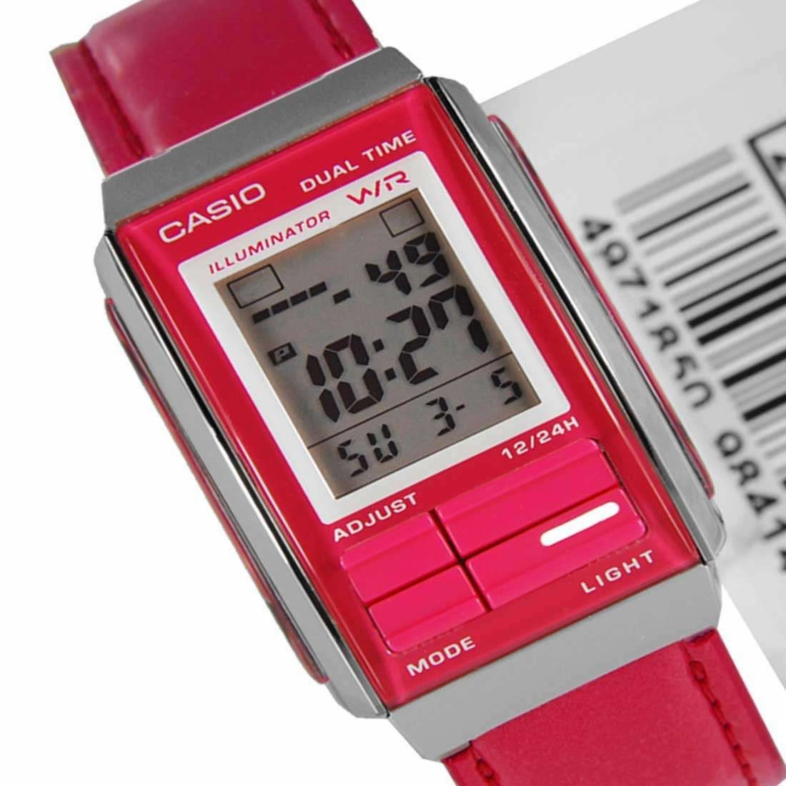 Casio Futurist LA-201WBL-4A Pink Leather Strap for Women