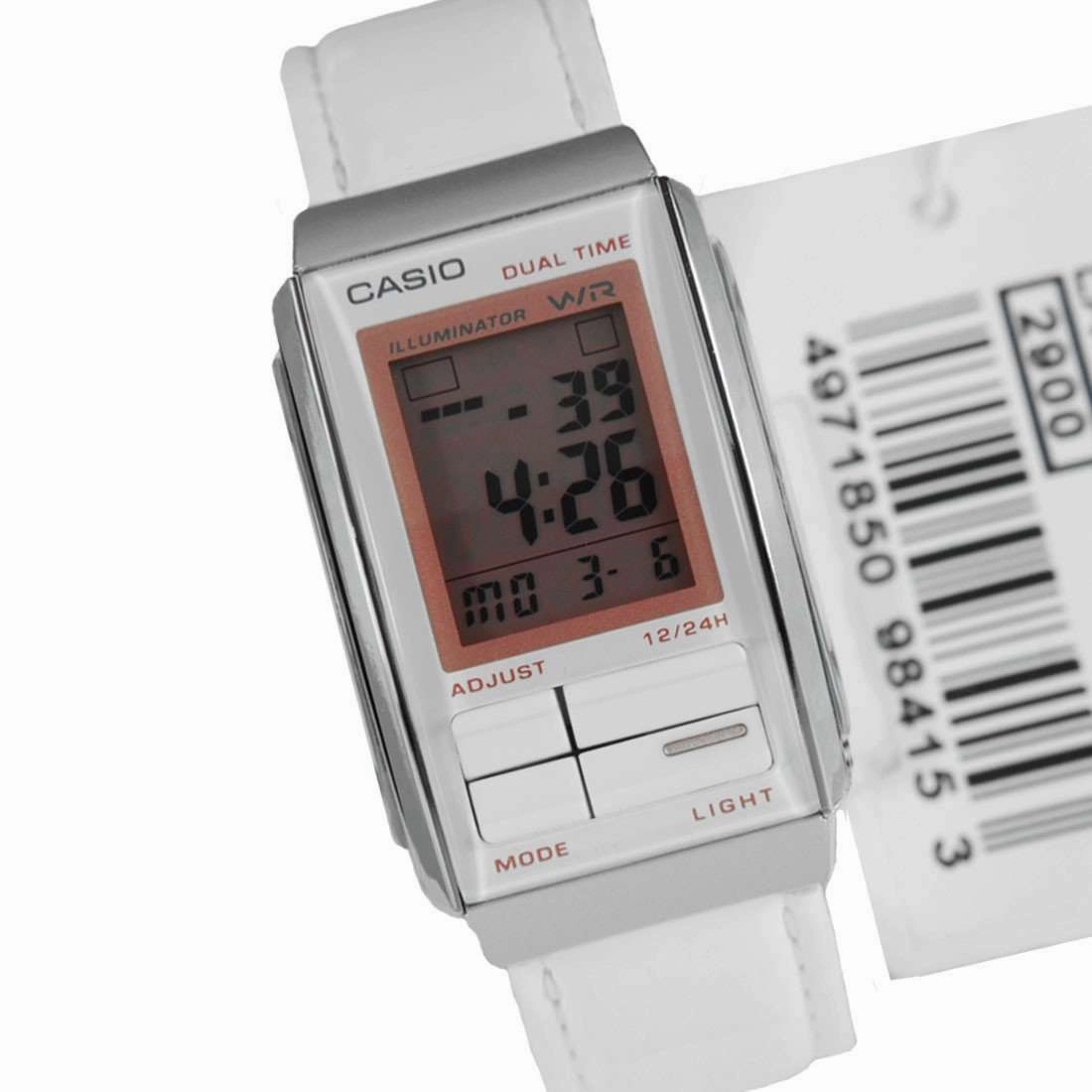 Casio Futurist LA-201WBL-7A White Leather Strap for Women