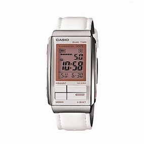 Casio Futurist LA-201WBL-7A White Leather Strap for Women