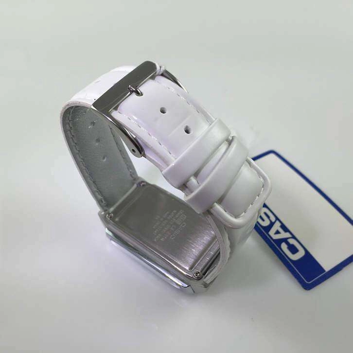 Casio Futurist LA-201WBL-7A White Leather Strap for Women