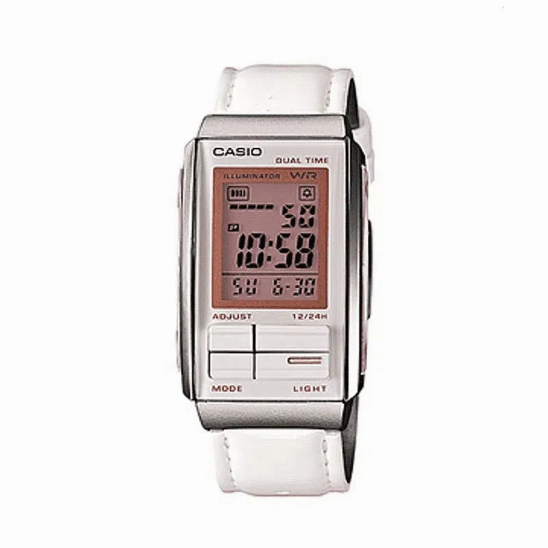 Casio Futurist LA-201WBL-7A White Leather Strap for Women