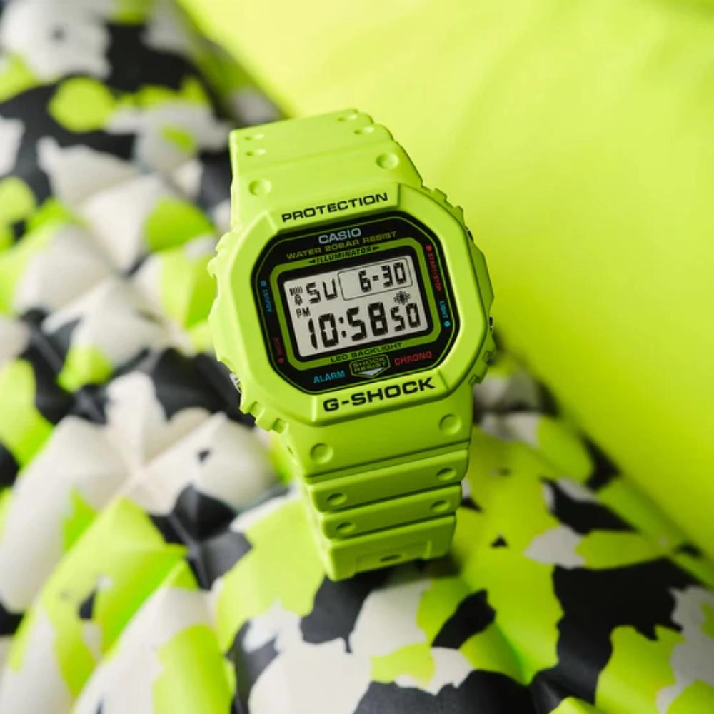 Casio G-Shock 5600 Series Digital Green Resin Strap Men's Watch DW-5600EP-9DR