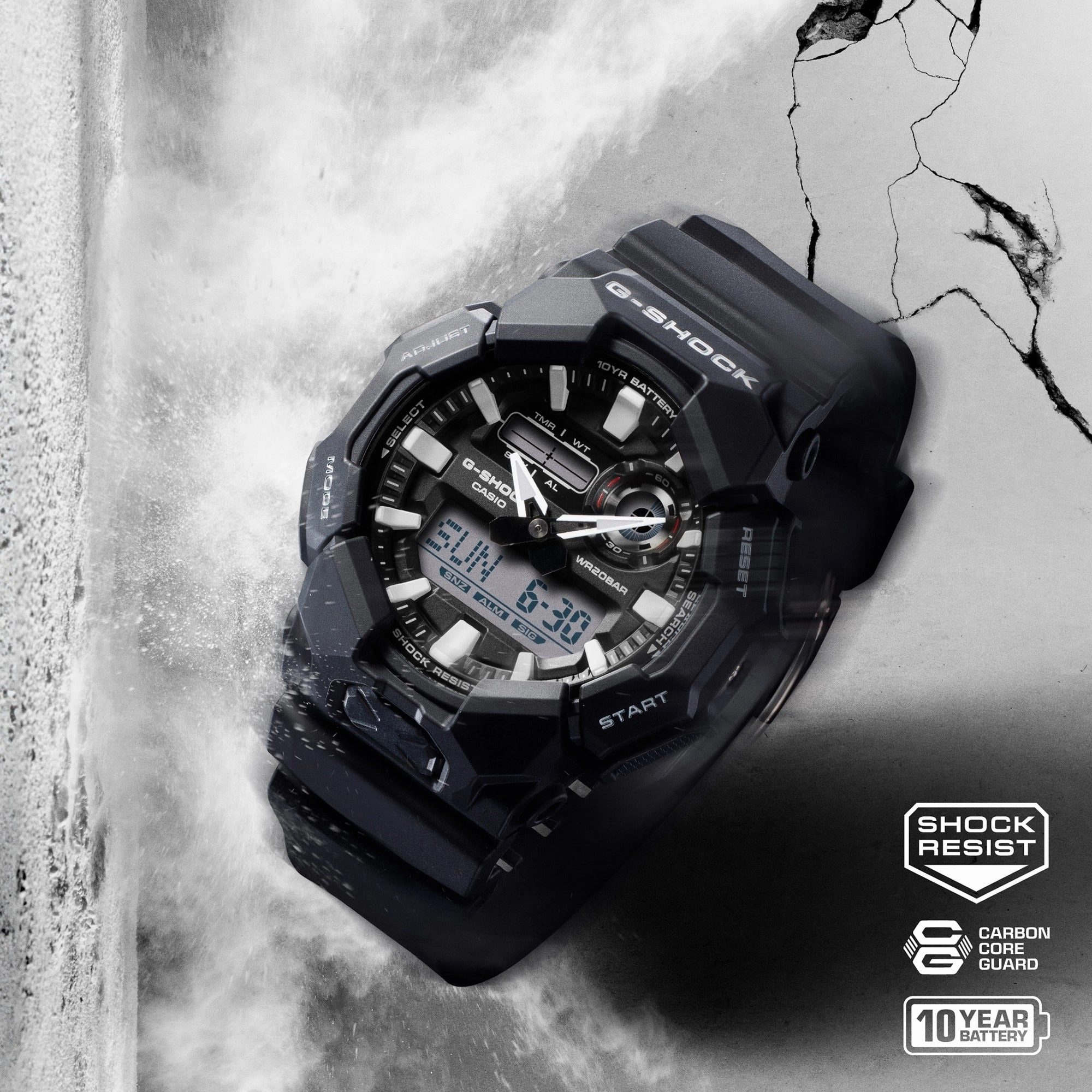 Casio G-Shock Analog-Digital Black Resin GA-010 With P Series