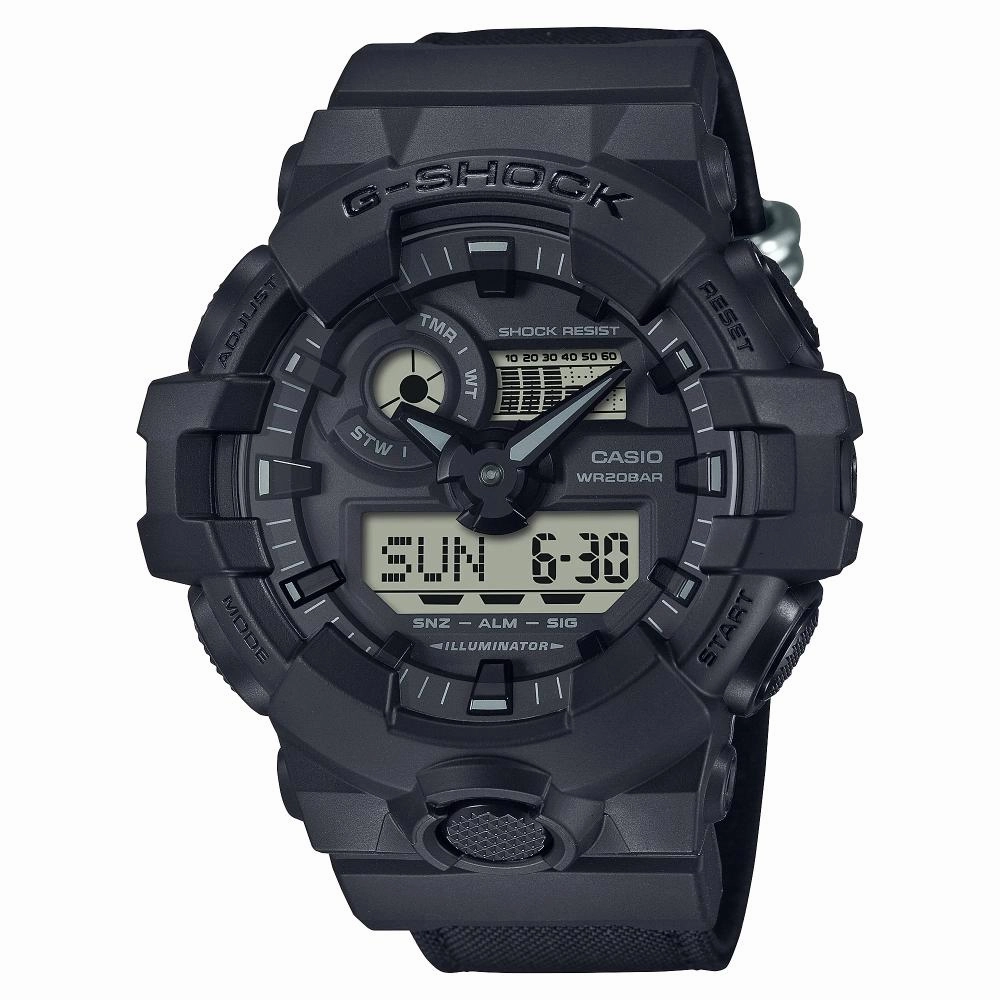 Casio G-Shock Black Resin Strap Shock Resistant Unisex Watch GA-700BCE-1ADR-P