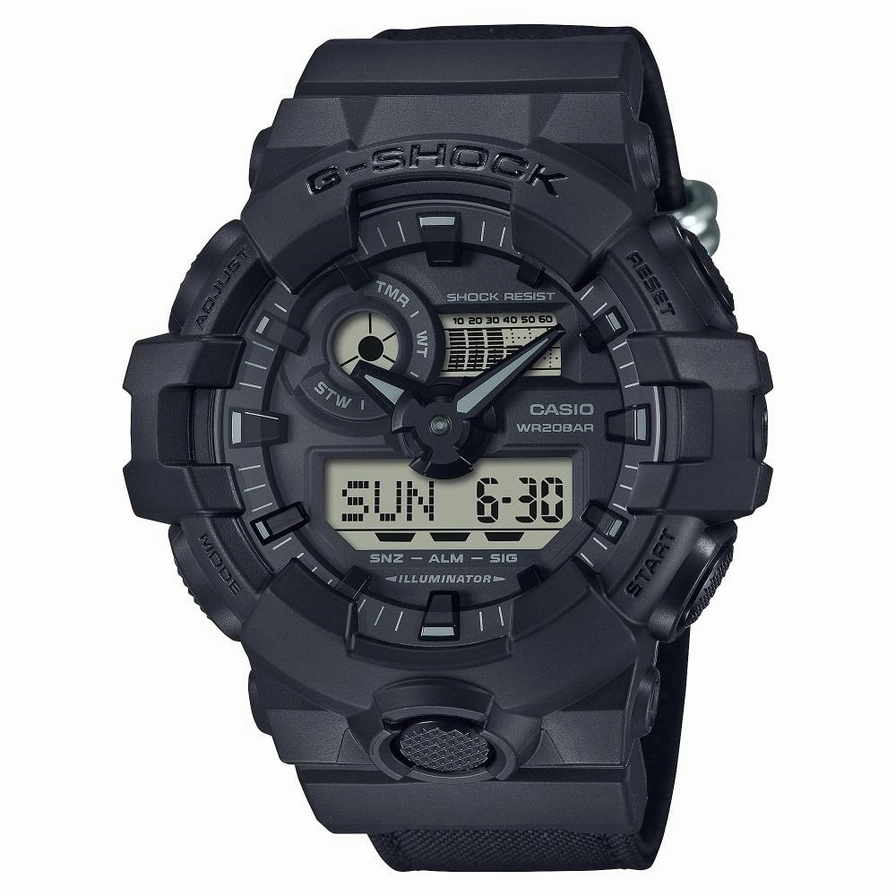 Casio G-Shock Black Resin Strap Shock Resistant Unisex Watch GA-700BCE-1ADR-P
