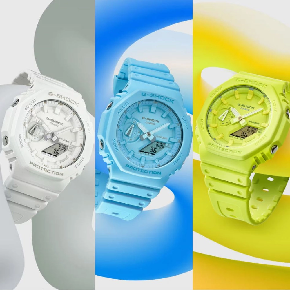 Casio G-Shock Blue Resin Strap Men Watch GA-2100-2A2DR