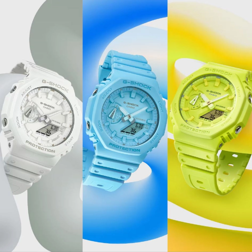 Casio G-Shock Blue Resin Strap Men Watch GA-2100-2A2DR-P