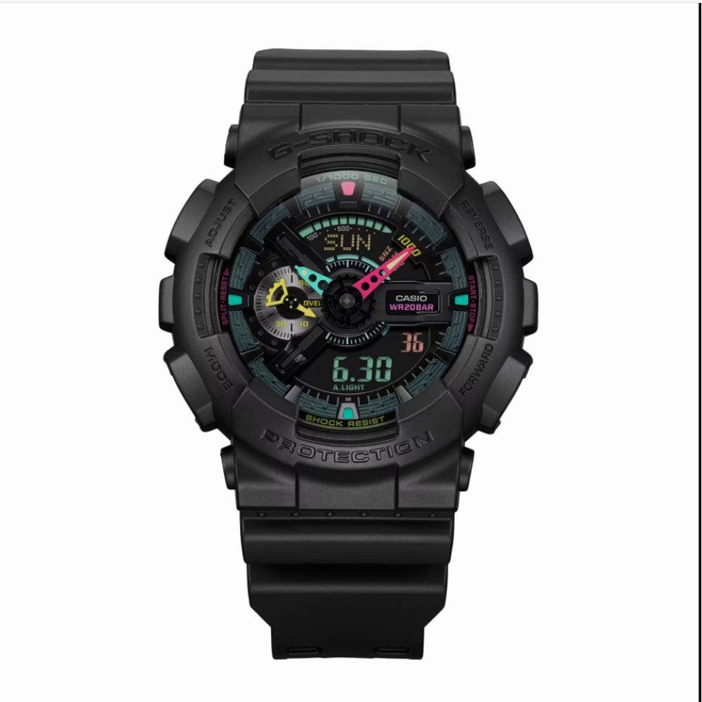 Casio G-Shock Digital-Analogue Black Resin Strap Men Watch GA-110MF-1ADR
